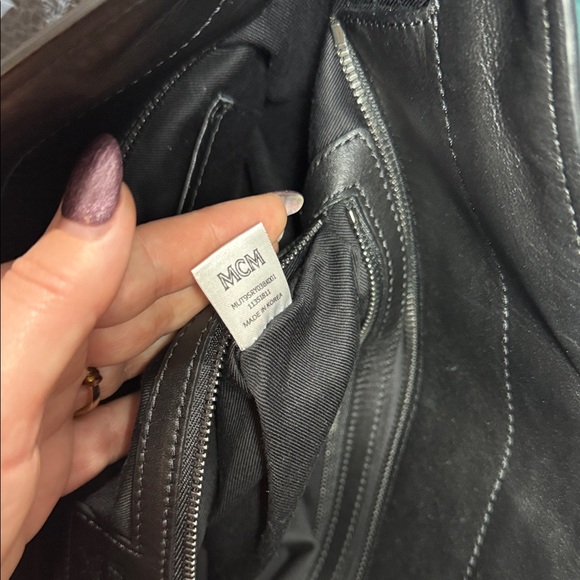 MCM Black and Gray Logo Tote - Picture 12 of 14